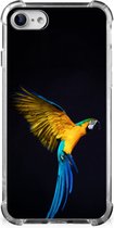 Telefoon Hoesje iPhone SE 2022/2020 | iPhone 8/7 TPU Siliconen Hoesje met transparante rand Papegaai