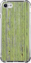 Telefoonhoesje met foto iPhone SE 2022/2020 | iPhone 8/7 GSM Hoesje met doorzichtige rand Green Wood
