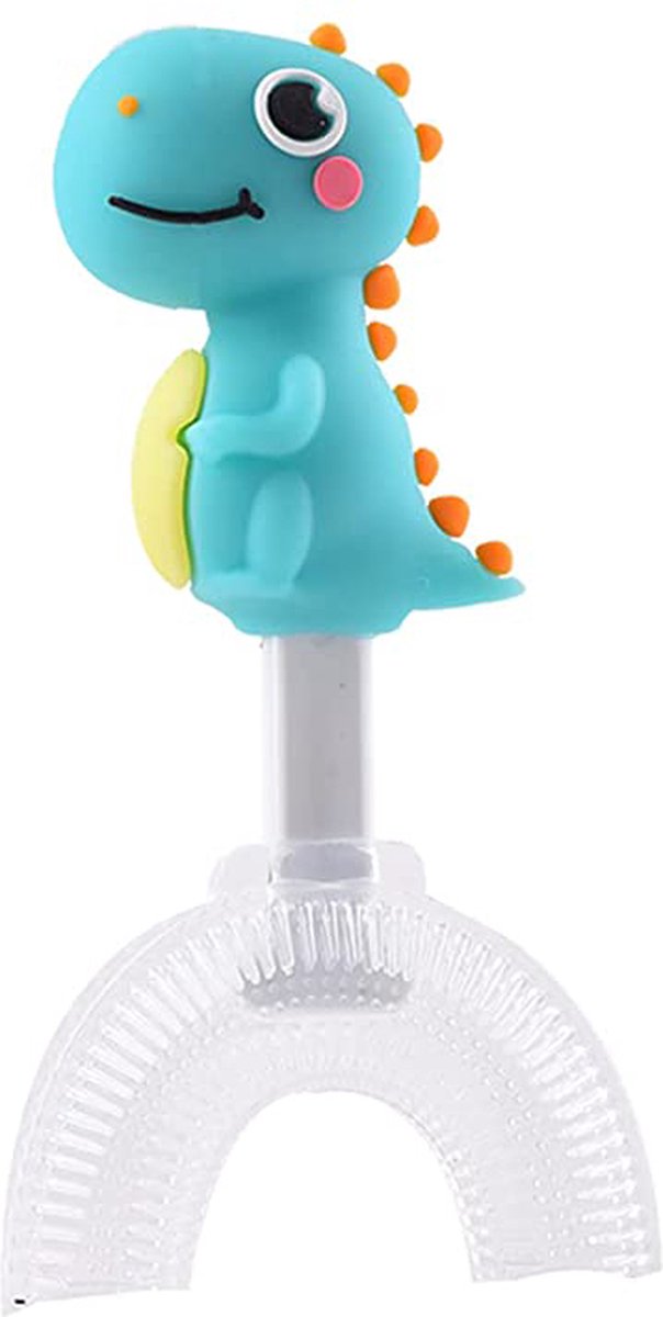 Tandenborstel voor baby en kind- Handtandenborstel voor kinderen-2 tot 12 jaar- U vormig 360 graden poetsen