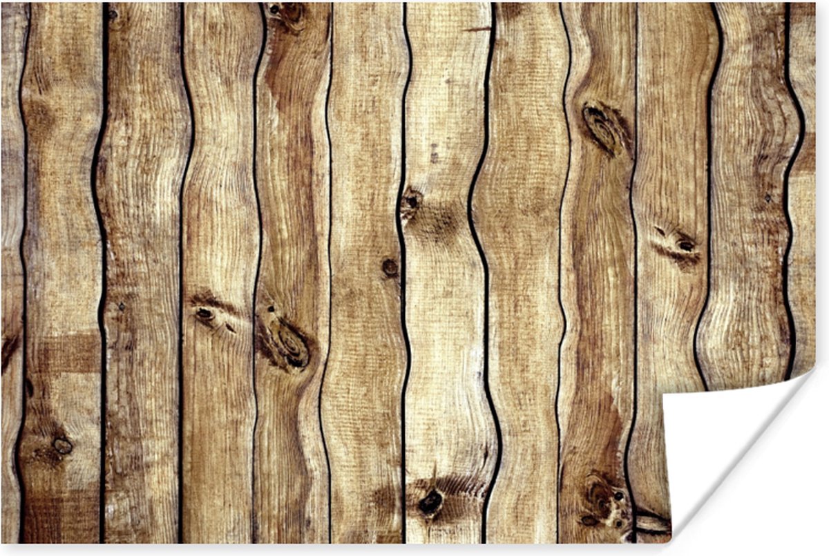 Poster Planken - Hout - Rustiek - 120x80 cm
