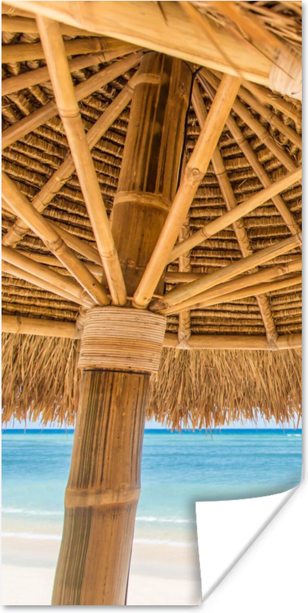 Poster 20x40 cm - Parasol - Strand - Zee - Tropisch - Posters - Kamer decoratie - Wanddeco