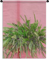 Wandkleed - Wanddoek - Plant - Zomer - Roze - 120x160 cm - Wandtapijt