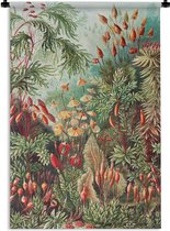 Wandkleed - Wanddoek - Bloemen - Kunst - Vintage - Natuur - Botanisch - 60x90 cm - Wandtapijt
