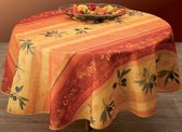 Tafelkleed anti-vlek Olivaro rouge rond 160 cm Tafellaken - Decoratieve Tafel Accessoires - Woonkamer Decoratie - Bonne et Plus®