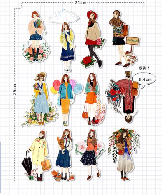 Bubaxuce 300 Stuks Stickers Voor Meisjes Y2k Stickers Lief Schone Bubaxuce 300 Stuks Stickers Voor Meisjes Y2k Stickers Lief Schone