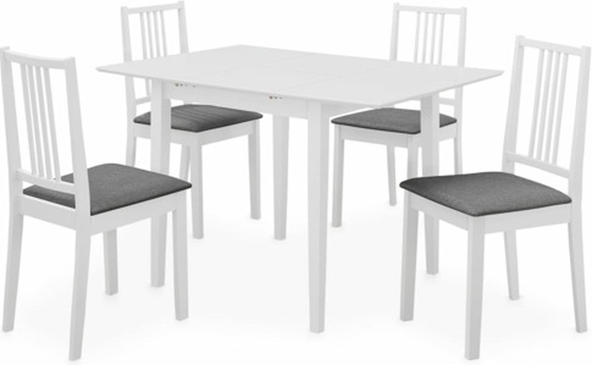 vidaXL - 5-delige - Eethoek - MDF - wit