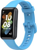TPU Smartwatch bandje - Geschikt voor Huawei Band 7 TPU bandje - lichtblauw - Strap-it Horlogeband / Polsband / Armband - Huawei Band 7