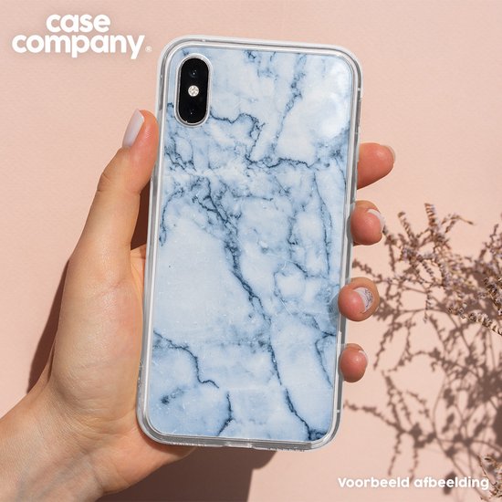 Case Company® - Hoesje geschikt voor Samsung Galaxy A12 hoesje - Blauw marmer - Soft Cover Telefoonhoesje - Bescherming aan alle Kanten en Schermrand