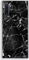 Case Company® - Hoesje geschikt voor Samsung Galaxy Note 10 Plus hoesje - Zwart Marmer - Soft Cover Telefoonhoesje - Bescherming aan alle Kanten en Schermrand