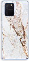 Case Company® - Hoesje geschikt voor Samsung Galaxy Note 10 Lite hoesje - Goud marmer - Soft Cover Telefoonhoesje - Bescherming aan alle Kanten en Schermrand