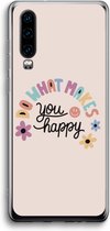 Case Company® - Hoesje geschikt voor Huawei P30 hoesje - Happy days - Soft Cover Telefoonhoesje - Bescherming aan alle Kanten en Schermrand