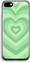 Case Company® - Hoesje geschikt voor iPhone 7 hoesje - Hart Groen - Soft Cover Telefoonhoesje - Bescherming aan alle Kanten en Schermrand