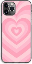 Case Company® - Hoesje geschikt voor iPhone 11 Pro Max hoesje - Hart Roos - Soft Cover Telefoonhoesje - Bescherming aan alle Kanten en Schermrand