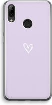 Case Company® - Hoesje geschikt voor Huawei P Smart (2019) hoesje - Klein hartje paars - Soft Cover Telefoonhoesje - Bescherming aan alle Kanten en Schermrand