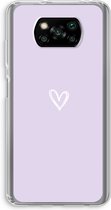 Case Company® - Hoesje geschikt voor Poco X3 Pro hoesje - Klein hartje paars - Soft Cover Telefoonhoesje - Bescherming aan alle Kanten en Schermrand