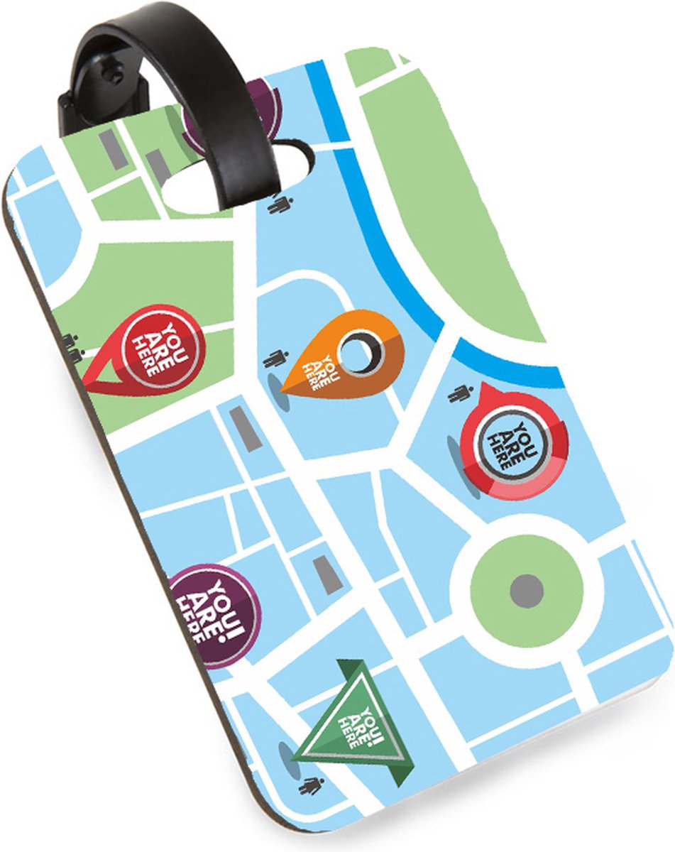 Hopitrix Bagagelabel Gekleurd voor Koffers - You Are Here