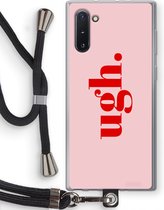 Case Company® - Coque Samsung Galaxy Note 10 avec cordon - Ugh - Protection de téléphone avec cordon Zwart - Protection sur tous les côtés et sur les bords de l'écran