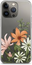 Case Company® - Hoesje geschikt voor iPhone 13 Pro hoesje - Floral bouquet - Soft Cover Telefoonhoesje - Bescherming aan alle Kanten en Schermrand