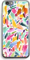 Case Company® - Hoesje geschikt voor iPhone 6 / 6S hoesje - Watercolor Brushstrokes - Soft Cover Telefoonhoesje - Bescherming aan alle Kanten en Schermrand