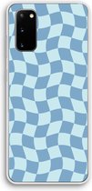 Case Company® - Hoesje geschikt voor Samsung Galaxy S20 hoesje - Grid Blauw - Soft Cover Telefoonhoesje - Bescherming aan alle Kanten en Schermrand