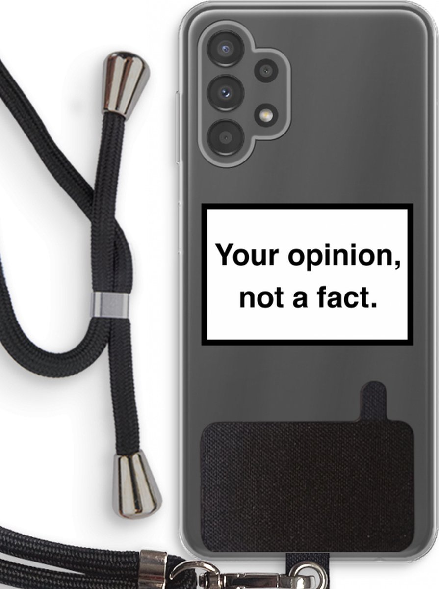 Case Company® - Samsung Galaxy A13 4G hoesje met Koord - Your opinion - Telefoonhoesje met Zwart Koord - Bescherming aan alle Kanten en Over de Schermrand