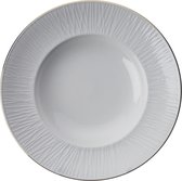 Tokyo Design Studio - Nippon White - Assiette Plate Profonde - Lignes - 300ml - 25.8cm