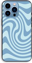 Case Company® - Hoesje geschikt voor iPhone 13 Pro Max hoesje - Swirl Blauw - Biologisch Afbreekbaar Telefoonhoesje - Bescherming alle Kanten en Schermrand