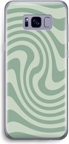 Case Company® - Hoesje geschikt voor Samsung Galaxy S8 hoesje - Swirl Groen - Soft Cover Telefoonhoesje - Bescherming aan alle Kanten en Schermrand