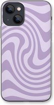 Case Company® - Hoesje geschikt voor iPhone 13 mini hoesje - Swirl Paars - Soft Cover Telefoonhoesje - Bescherming aan alle Kanten en Schermrand