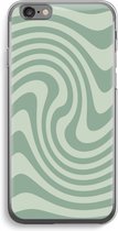 Case Company® - Hoesje geschikt voor iPhone 6 / 6S hoesje - Swirl Groen - Soft Cover Telefoonhoesje - Bescherming aan alle Kanten en Schermrand