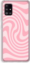 Case Company® - Hoesje geschikt voor Samsung Galaxy A51 5G hoesje - Swirl Roos - Soft Cover Telefoonhoesje - Bescherming aan alle Kanten en Schermrand