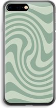 Case Company® - Hoesje geschikt voor iPhone 7 PLUS hoesje - Swirl Groen - Soft Cover Telefoonhoesje - Bescherming aan alle Kanten en Schermrand