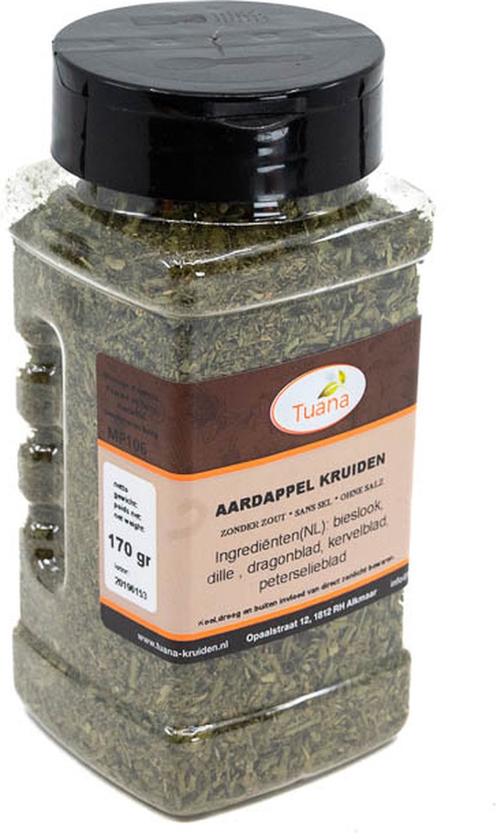 Goedkoopste Tuana Kruiden - Aardappel Kruidenmix - Strooibus 140 Gram - Kruiden Zonder Zout - NP02