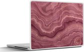 Laptop sticker - 15.6 inch - Roze - Geode - Stenen - Agaat - 36x27,5cm - Laptopstickers - Laptop skin - Cover