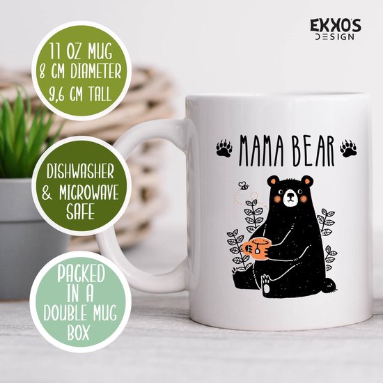 Mug Maman Bear - Cadeau fête des mères - Fête des mères - Cadeau Saint Valentin - Cadeau pour femme - Mugs et tasses - Cadeau pour maman - Cadeau Maman - Saint Valentin - Verres à thé - Tasse à café
