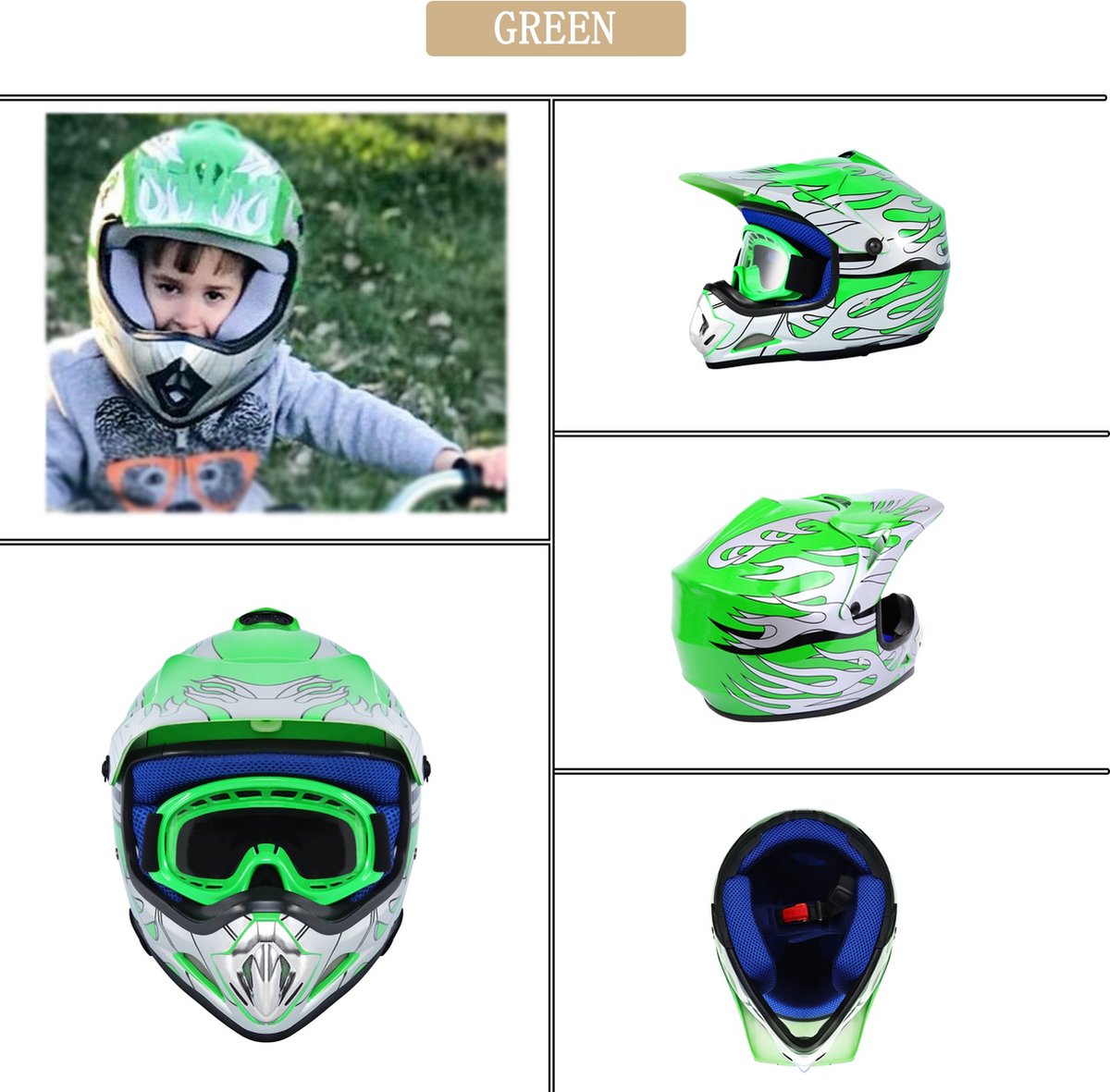 Casque motocross enfant Answer AR1 Bold blanc noir mat - YS 47-48