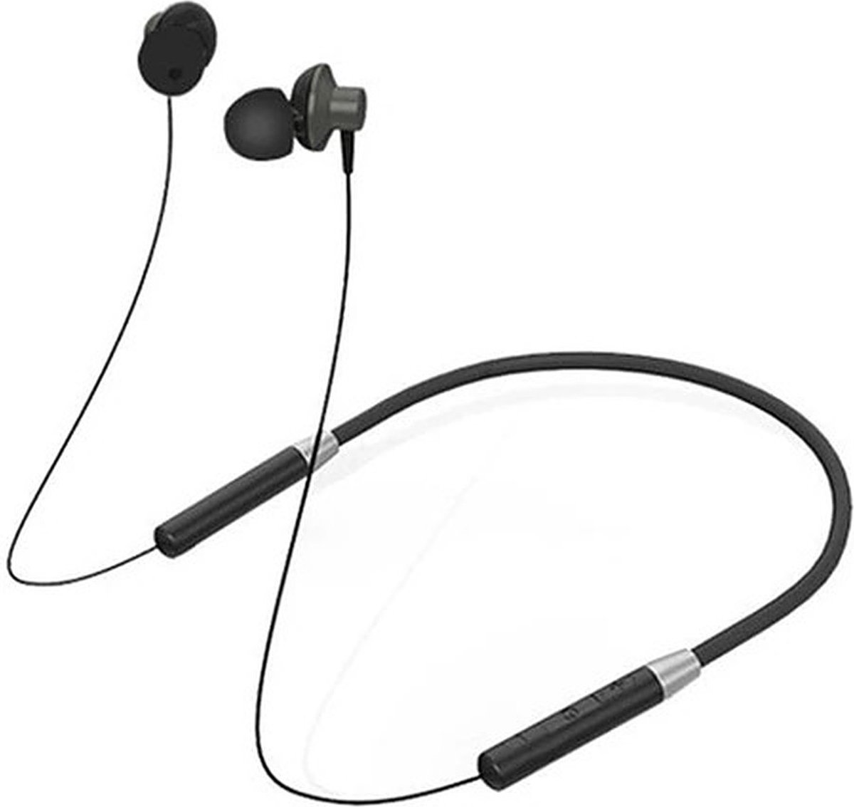 Lenovo® HE05 Draadloze Headset Bluetooth 5.0 - Oortelefoon - Magnetische - Nekband - Zwart