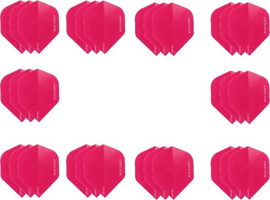 10 sets (30 stuks) Super Sterke Roze Poly XS100 - flights - dart flights