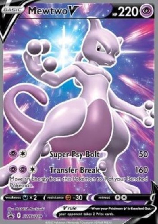 Afbeelding van het spel Trading Card - Pokémon Full Art Mewtwo - Pokémon Kaarten - Ultra rare