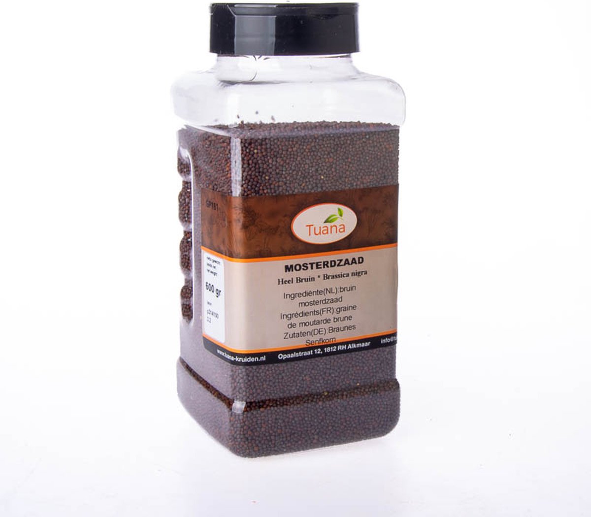 Goedkoopste Tuana Kruiden - Mosterdzaad Bruin - Strooibus 600 Gram - Kruiden Zonder Zout - GP0182