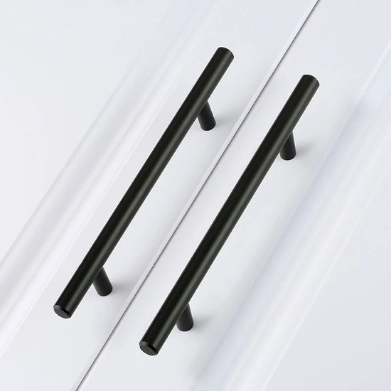 Handgreep Zwart Rond - Metaal - 224mm Hartafstand - Handvat voor Kast ...