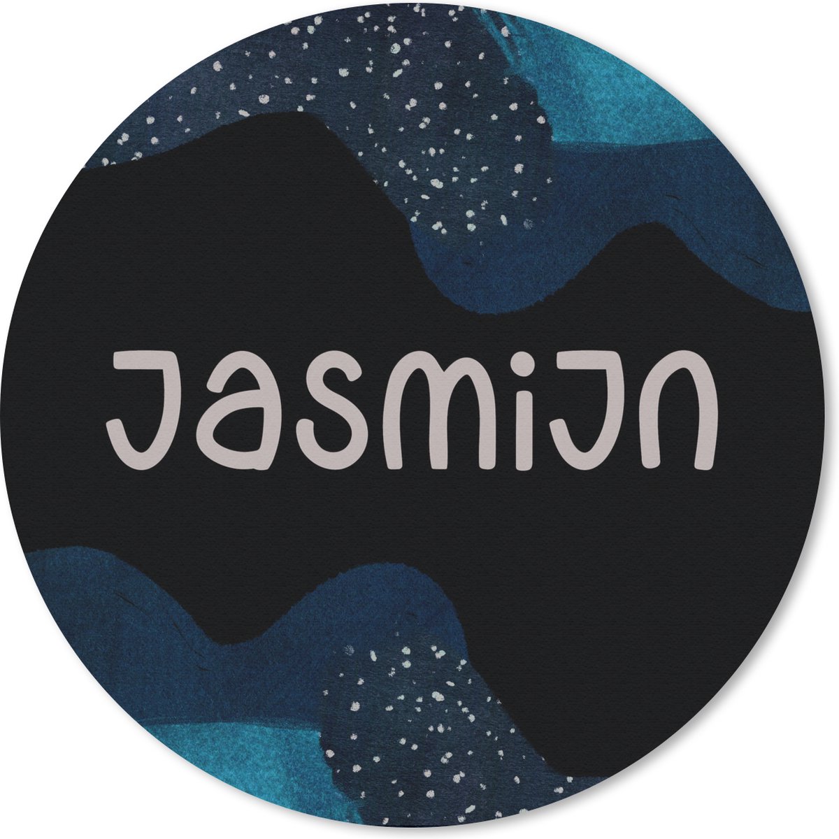 Muismat rond 20x20 cm - Mousepad Jasmijn - Pastel - Meisje - Ronde muismatten