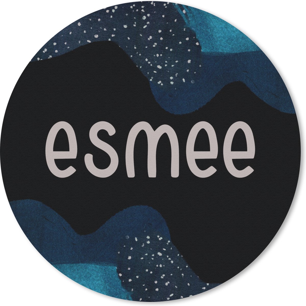 Muismat rond 40x40 cm - Mousepad Esmee - Pastel - Meisje - Ronde muismatten