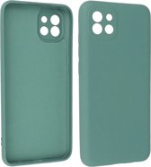 Hoesje Geschikt voor de Samsung Galaxy A03 - Fashion Color Backcover Telefoonhoesje - Donker Groen