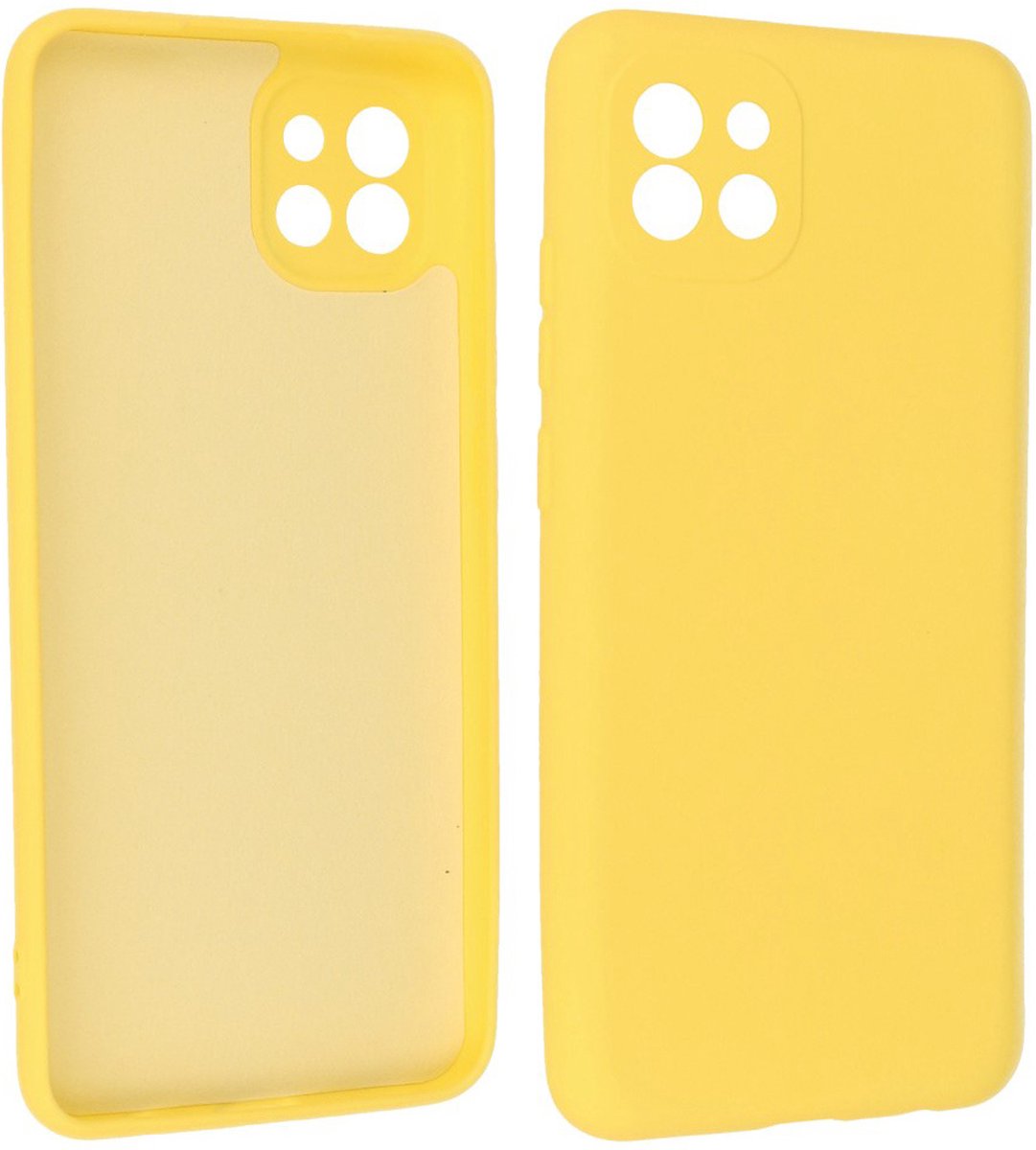 Hoesje Geschikt voor de Samsung Galaxy A03 - Fashion Color Backcover Telefoonhoesje - Geel