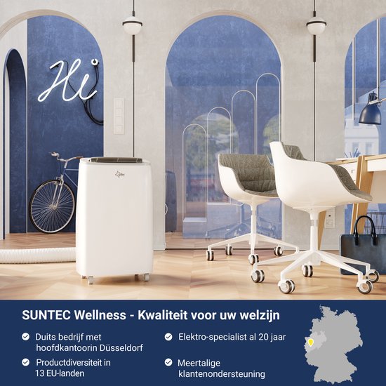 Nedis WIFIACMB1WT16-Slimme mobiele airconditioner 3in1 1800W/230V 16000 BTU Wi-Fi RC