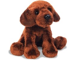 Suki Gifts Knuffel Labrador - hondenras knuffeldier - bruin - 12 cm - pluche