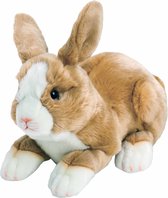 Suki Gifts Knuffel konijn - lichtbruin - pluche - haas knuffeldier - 35 cm