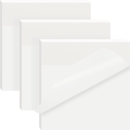Pency Sticky Notes Transparant - Memoblok met 300 Memoblaadjes - Zelfklevend, Waterbestendig en Herbruikbaar