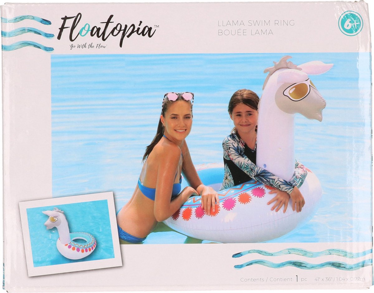 Opblaasbare lama/alpaca zwemband/zwemring 96 cm speelgoed - Buitenspeelgoed waterspeelgoed